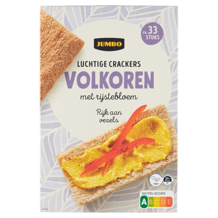 Jumbo Luchtige Crackers Volkoren met Rijstebloem 2 x 125g