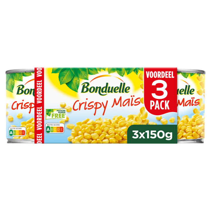 Bonduelle Crispy Ma&amp;iuml;s Voordeelpak 3x150g