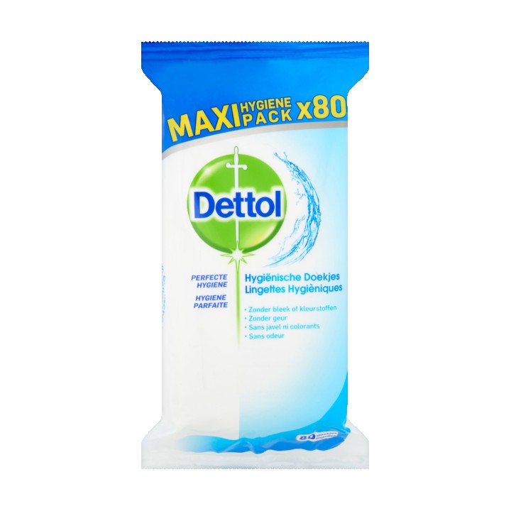Dettol Hygi&amp;euml;nische Doekjes Maxi Hygiene Pack 80 Stuks
