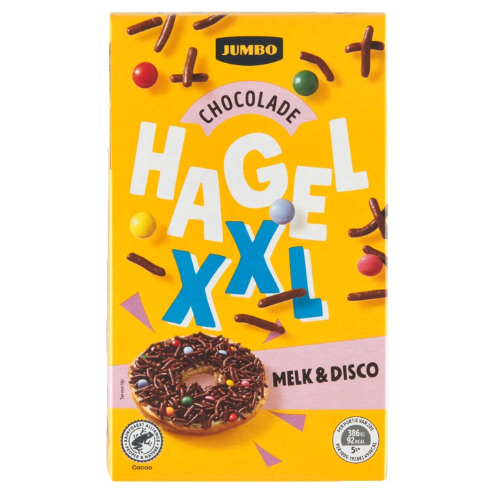 Jumbo Chocolade Hagel XXL Melk &amp;amp; Disco 380g