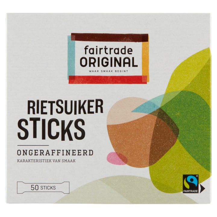 Fairtrade Original Rietsuiker 50 Sticks 200g