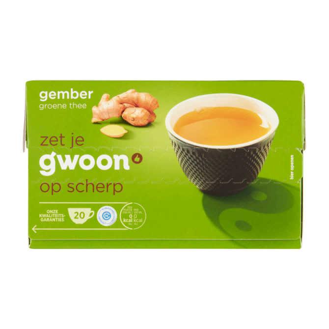 g&#039;woon groene thee gember