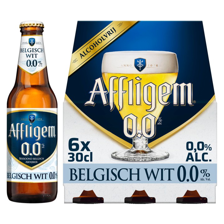 Affligem Belgisch Wit 0.0 Bier Fles 6 x 30cl