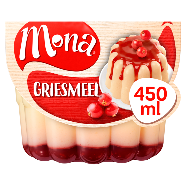 Mona Griesmeelpudding met rode bessensaus 450ml