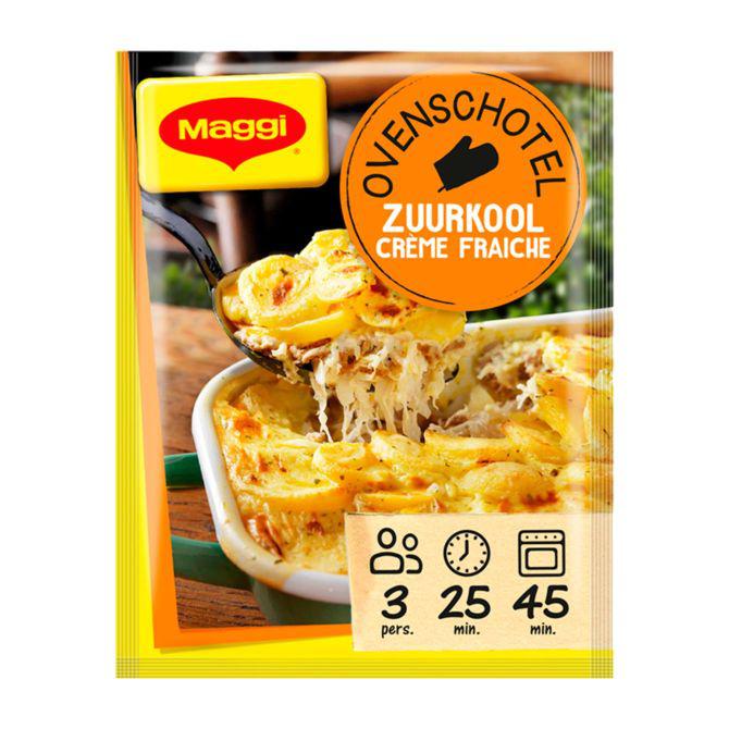 Maggi Ovenschotel zuurkool cr&amp;egrave;me fra&amp;icirc;che