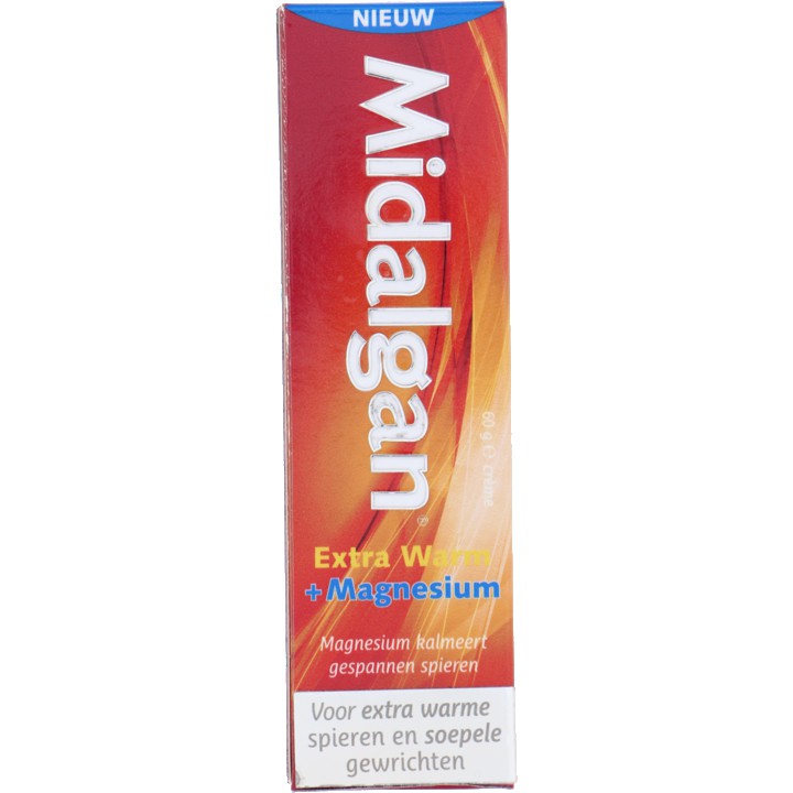 Midalgan Extra warm + magnesium cr&amp;eacute;me voor soepele spieren en gewrichten (60 gram)