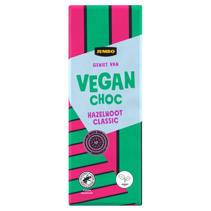 Jumbo Geniet van Vegan Choc Hazelnoot Classic 80g