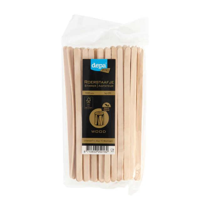 Depa Roerstaafjes hout