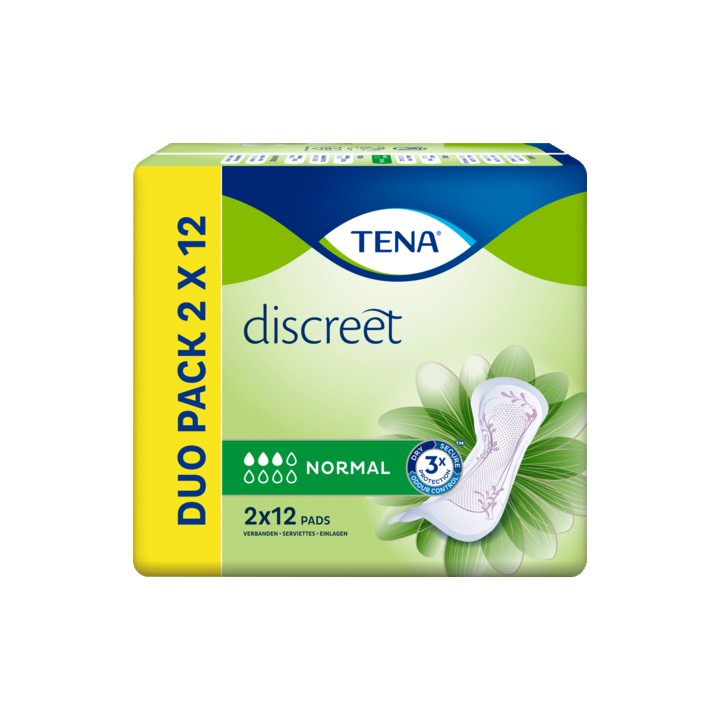 Tena Lady Discreet Normal Verbanden Duo Pack 2 x 12 Stuks