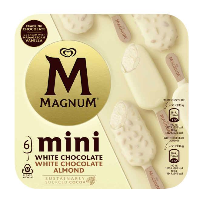 Magnum White Chocolate and White Almond