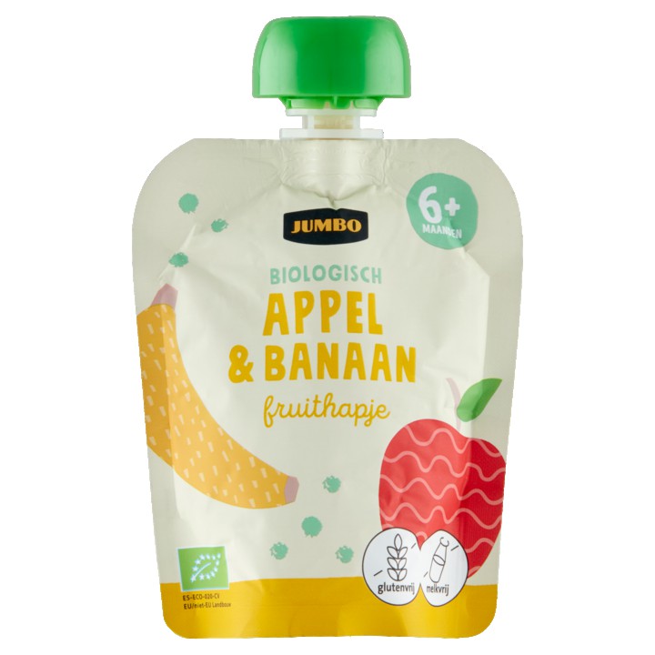 Jumbo Biologisch Fruithapje 6+ Maanden - Appel &amp;amp; Banaan 90g