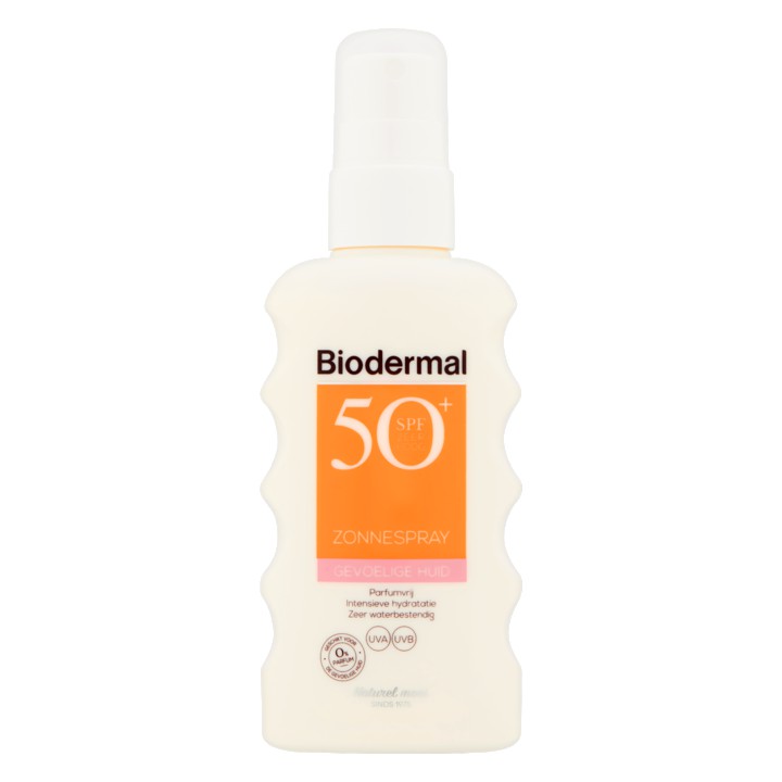 Biodermal Zonnespray  SPF 50+ Gevoelige Huid 175ml