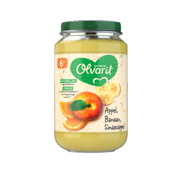Olvarit Appel Banaan Sinaasappel 6+ Maanden 200g