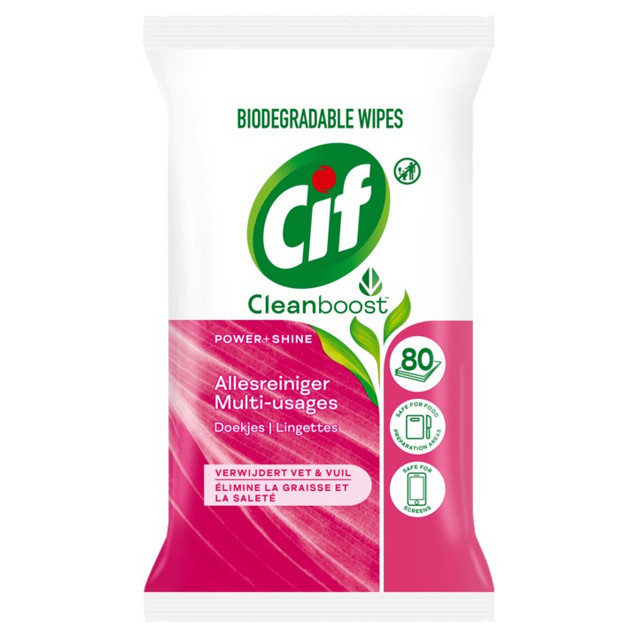 Cif CleanBoost Allesreiniger Doekjes Power &amp;amp; Shine Citroen 80 doekjes