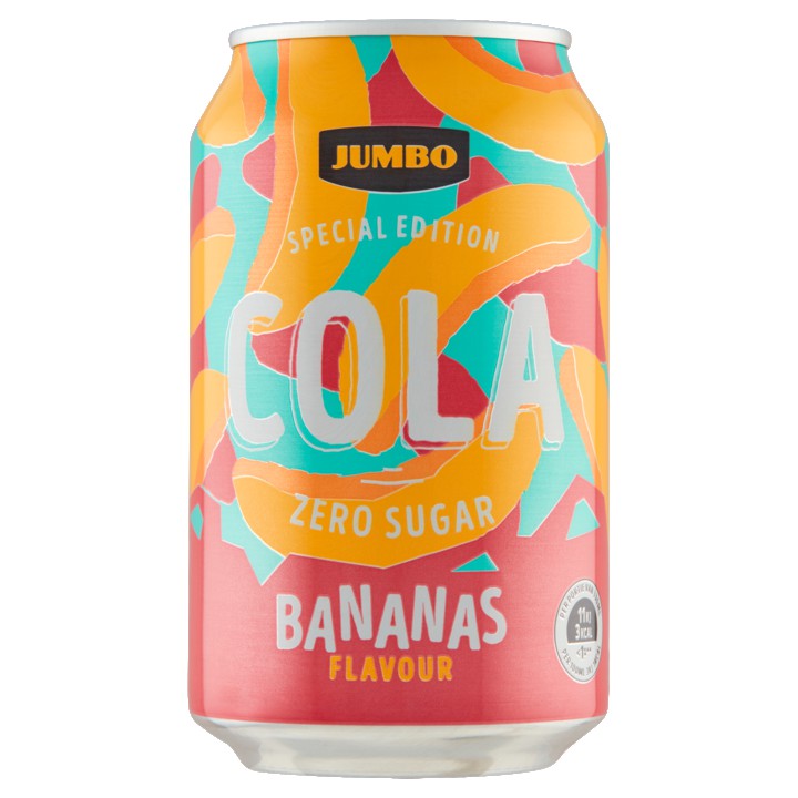 Jumbo - Cola Zero Sugar - Bananen Smaak - Blik - 330ML