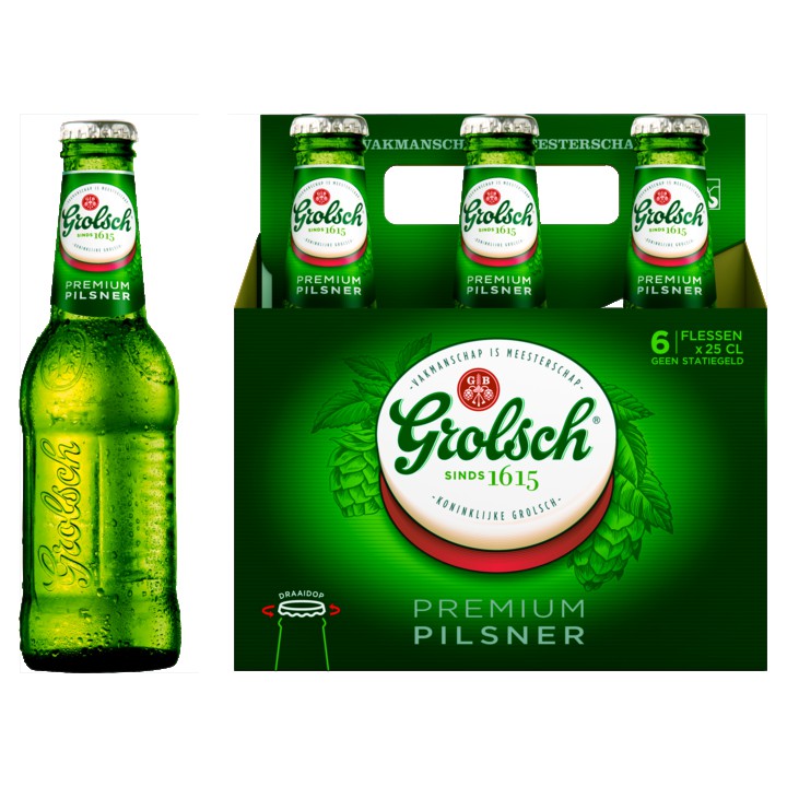 Grolsch - Pils - Fles - 6 x 250ML