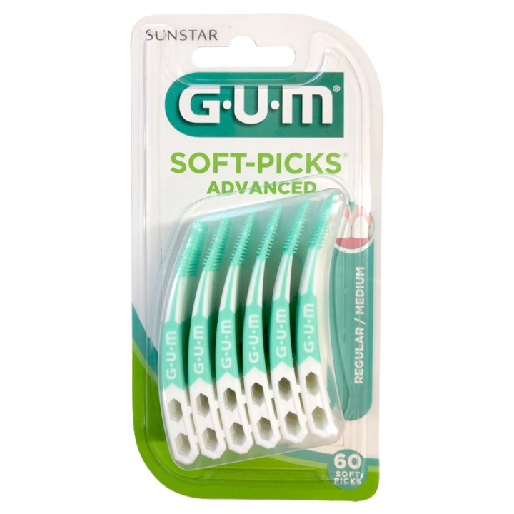 GUM Soft-Picks Advanced Regular / Medium Tandenstoker Value Pack 60 Stuks