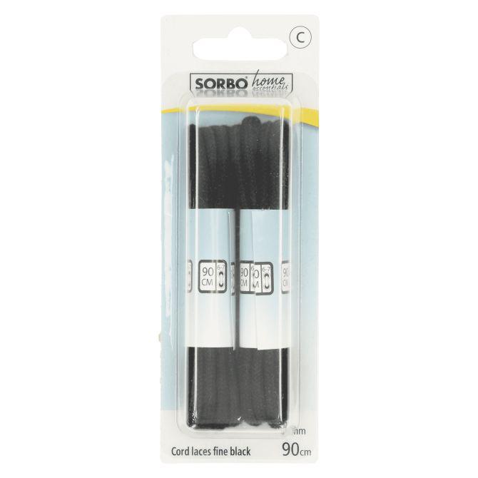 Sorbo Home Essentials Koordveters zwart 90 cm 2 paar