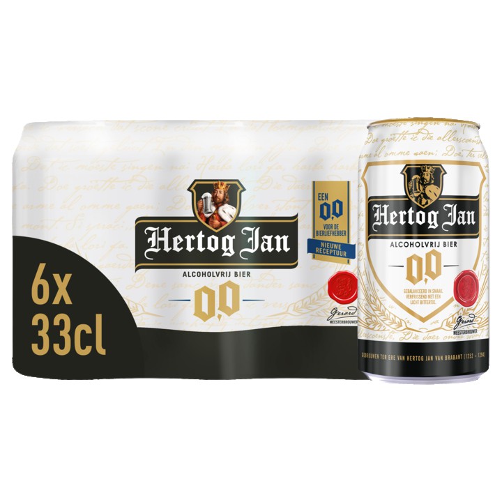 Hertog Jan Alcoholvrij Bier 0.0 Blikken 6 x 330ML