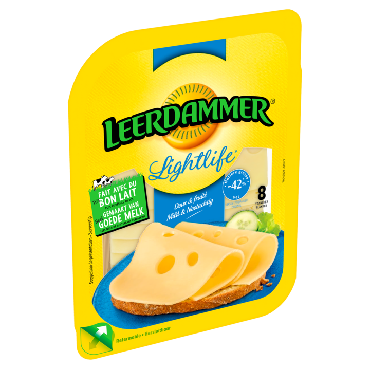 Leerdammer Lightlife Kaas 8 Plakken 160g