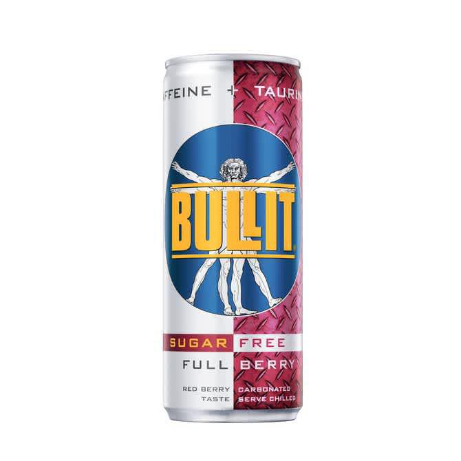 Bullit Energy Drink suikervrij rode bessen