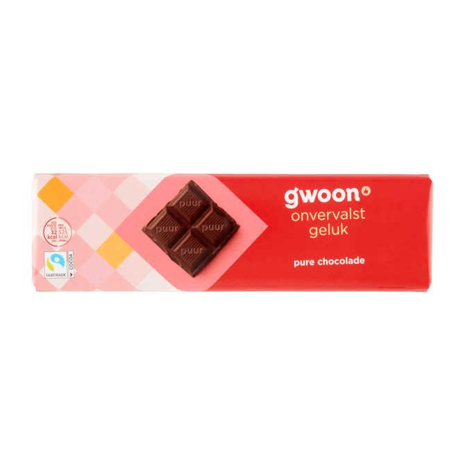 g&#039;woon Chocoladereep puur