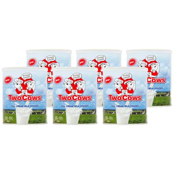 Two Cows Instant Full Cream Milk Powder 6 x 400g