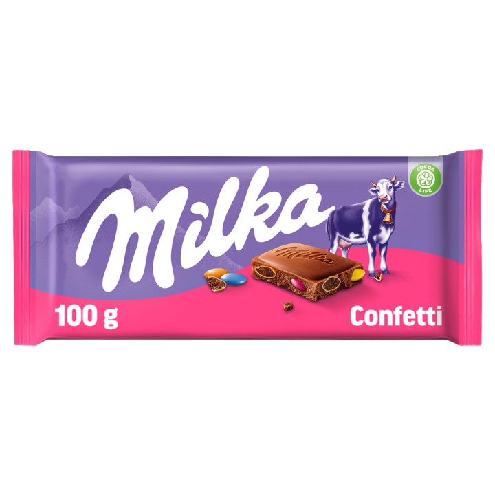 Milka Confetti chocolade reep 100g