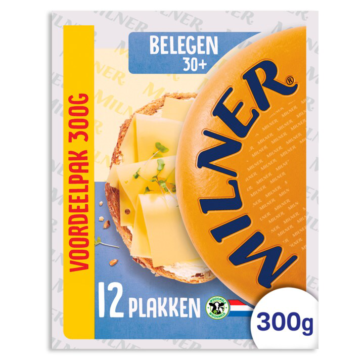 Milner 30+ Belegen Voordeel Kaas Plakken 300g