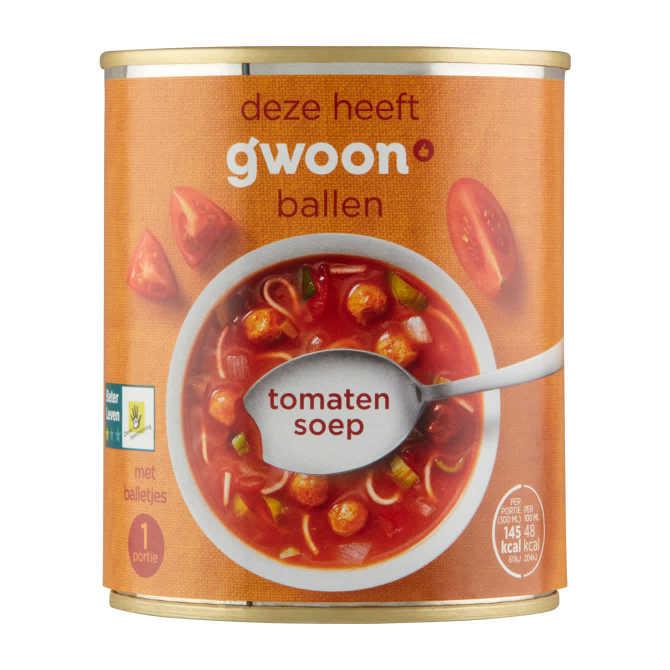g&#039;woon Tomatensoep met balletjes