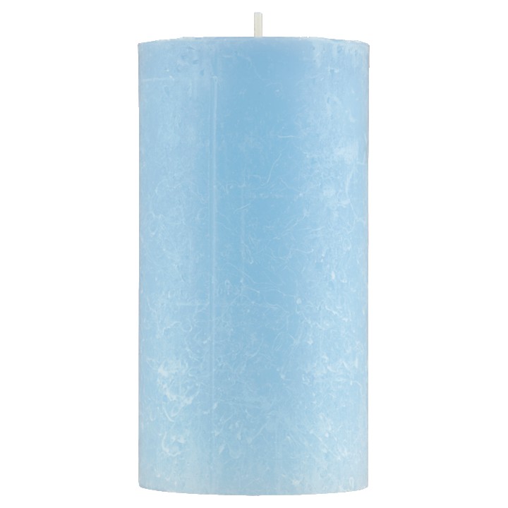 HEMA Rustieke Kaars Lichtblauw 13 x &Oslash; 7cm