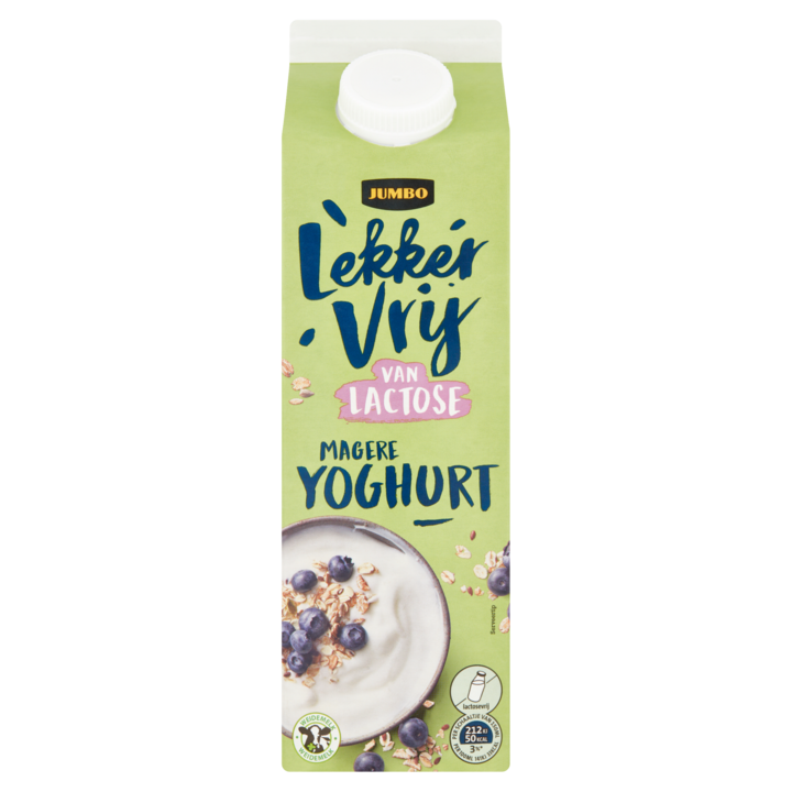 Jumbo Lekker Vrij van Lactose Magere Yoghurt 1L