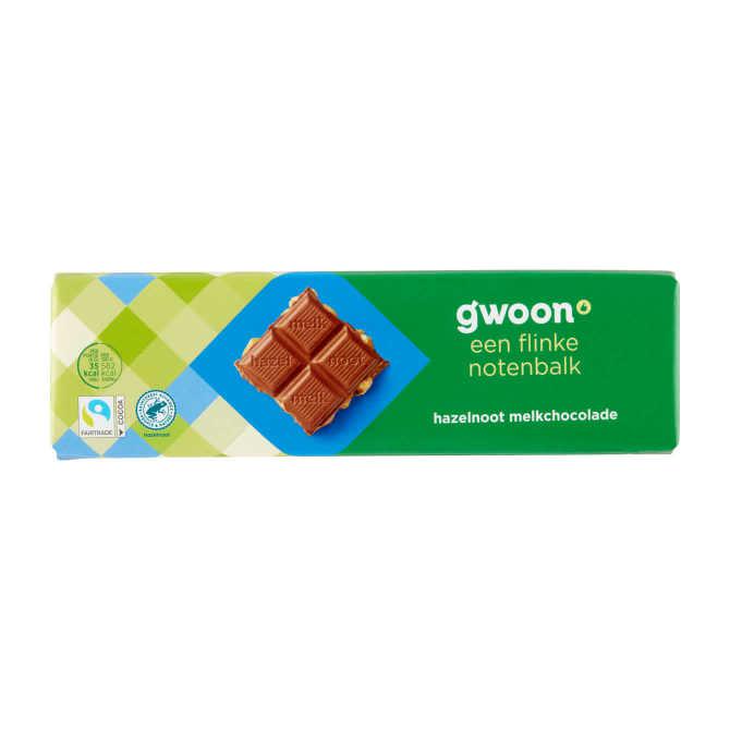 g&#039;woon Chocoladereep melk hazelnoot