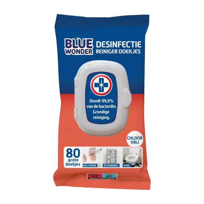 Blue Wonder Desinfectie reiniger doekjes