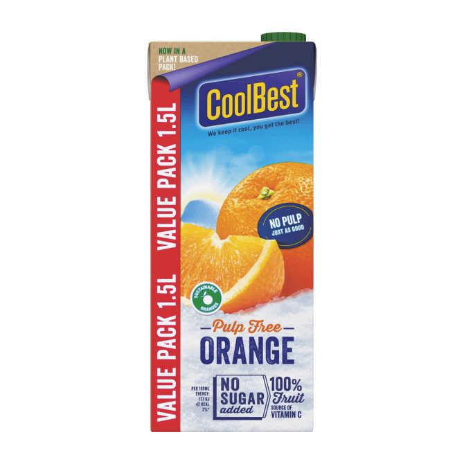 Coolbest Premium orange pulp free sap