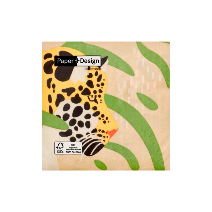 Paper + Design Lunch Servetten Luipaard 33 x 33 cm 20 Stuks