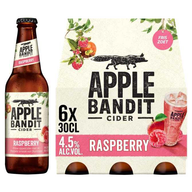 Apple Bandit Cider raspberry fles 6 x 30 cl