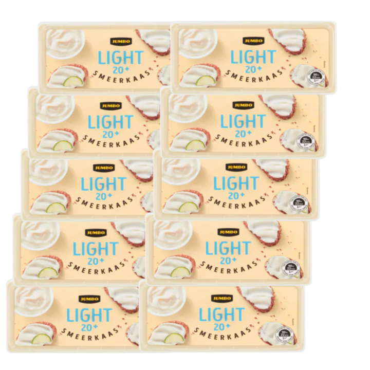 Jumbo Smeerkaas Light 20+ 10 x 200g
