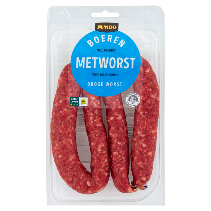 Jumbo Boeren Metworst Droge Worst 220g