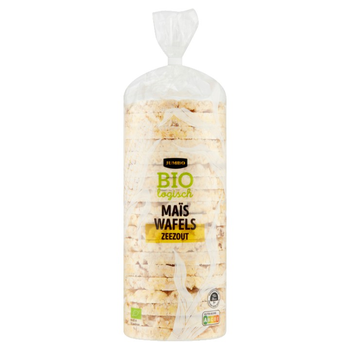 Jumbo Biologische Ma&amp;iuml;swafels Zeezout 130g