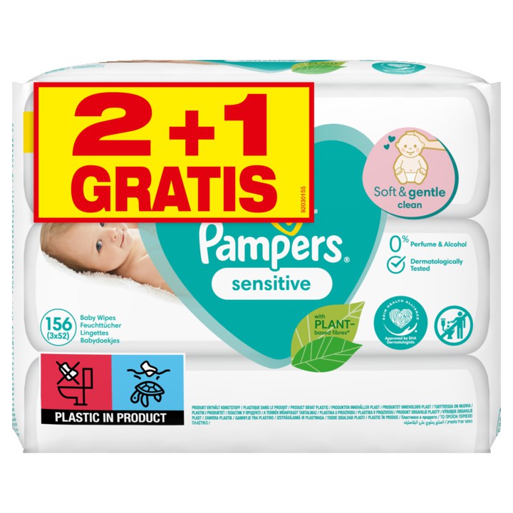 Pampers Sensitive Babydoekjes x156