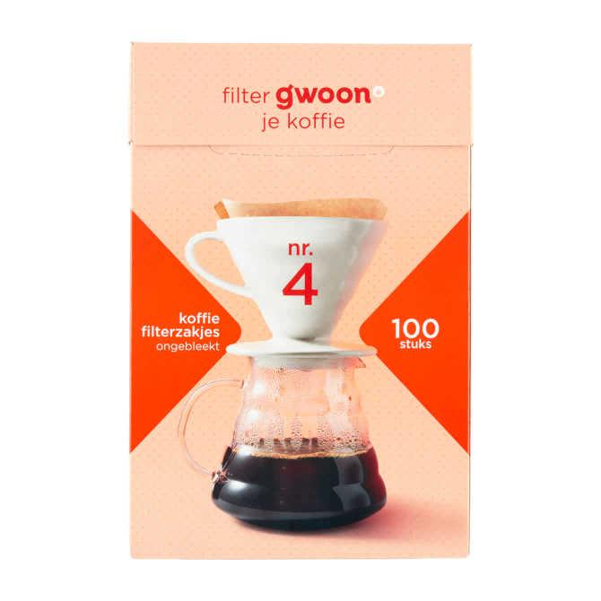 g&#039;woon Filterzakjes ongebleekt nr 4