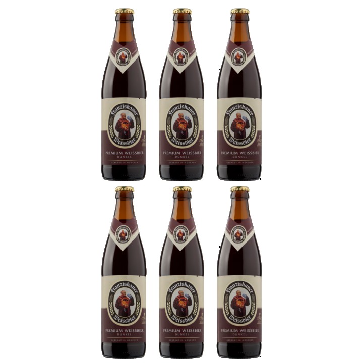 Franziskaner Weissbier Dunkel Premium Hefe - Weissbier Fles 6 x 0, 5L