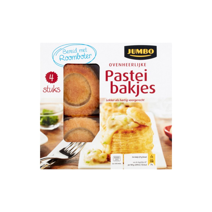 Jumbo Pastei Bakjes 4 Stuks