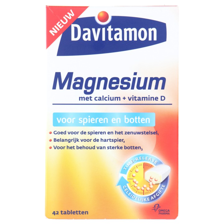 Davitamon Magnesium tabletten voor spieren en botten, 42 stuks