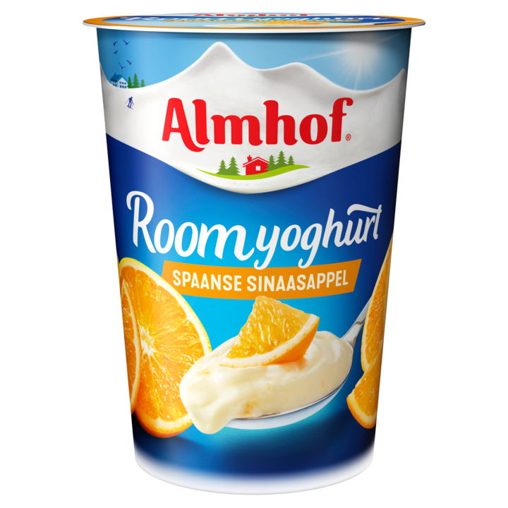 Almhof Roomyoghurt Spaanse Sinaasappel 500g