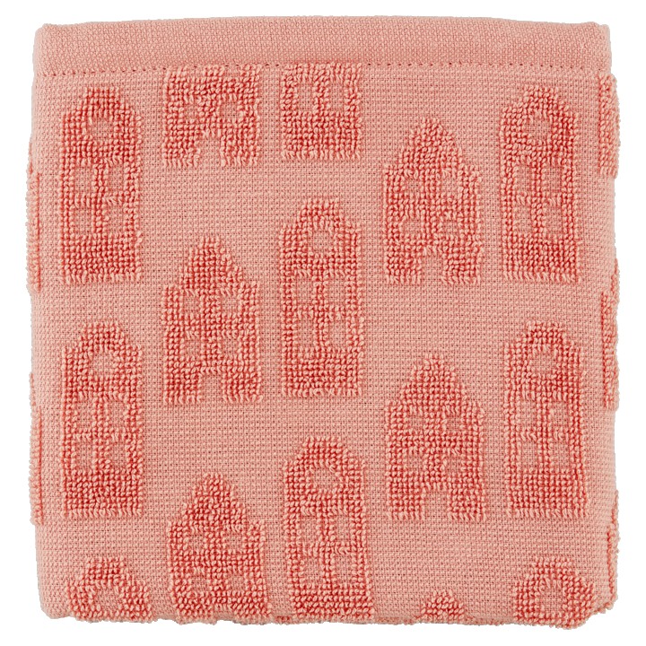 HEMA Handdoek Katoen Roze Huisjes 50 x 50cm