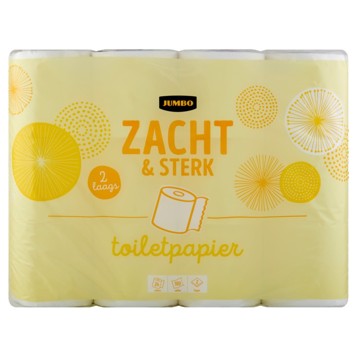 Jumbo Zacht &amp;amp; Sterk Toiletpapier 2-Laags 24 Stuks