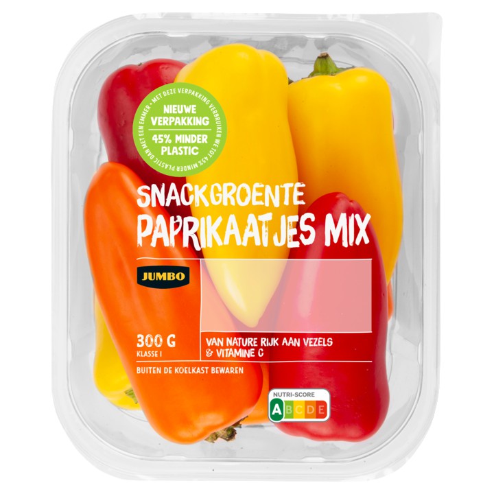 Jumbo Snackgroente Paprikaatjes Mix 300g