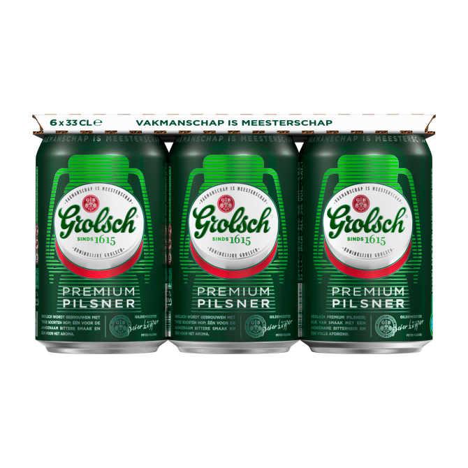Grolsch Premium Pilsner Bier Blik 6-pack - 6 x 33 cl